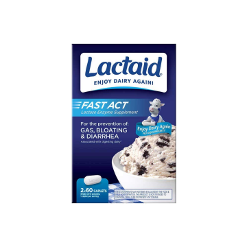 LACTAID Fast Act Lactase Enzyme Supplement - 120 Caplets