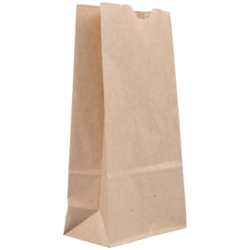 Brown Kraft Small Paper Lunch Bags (4 1/4 x 8 x 2 1/4) - 25 Pack