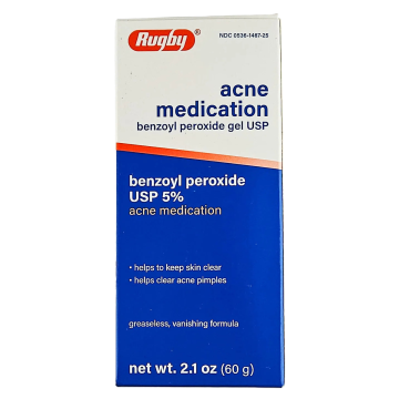 Acne Medication Benzoyl Peroxide 5% Gel by Rugby