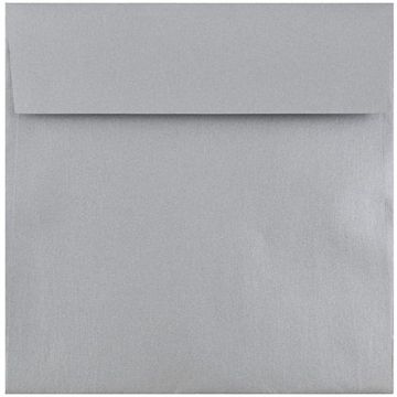 6 1/2 x 6 1/2 Square Envelopes - Silver Metallic 32lb