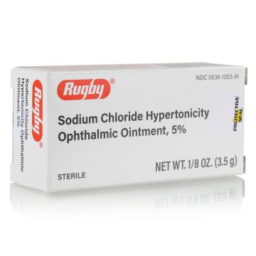 RUGBY Eye Care - Sodium Chloride Ophthalmic Ointment 5%, 3.5gm (Compare to Muro 128)