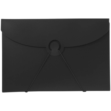 Medium 6 1/2 x 9 1/2 x 1/4 Plastic Portfolios - Black