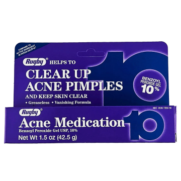 Benzoyl Peroxide 10% Gel (Acne Medication) by Rugby (1, 3 or 6 Pack) - 1 Pack