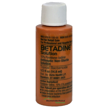 Betadine Povidone Iodine 10% Antiseptic Solution 0.5 oz