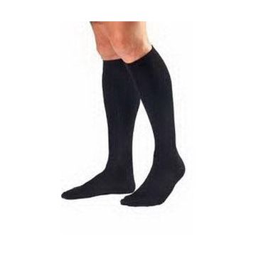 Men's Dress Knee High Mild Compression Socks Medium, Navy, Closed Toe - Pair