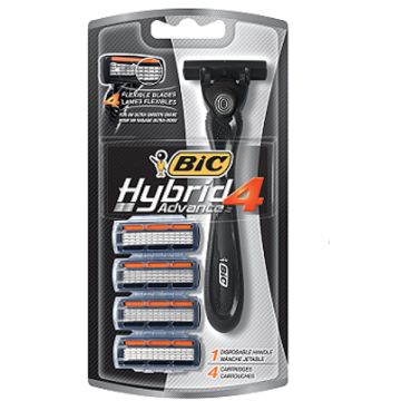 Bic Hybrid 4 Advanced Disposable Razors 4 Pack