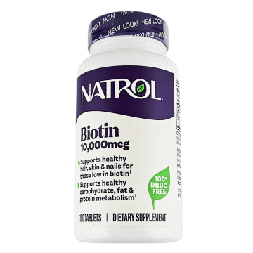 Biotin 10,000 mcg 100 Tablets by Natrol