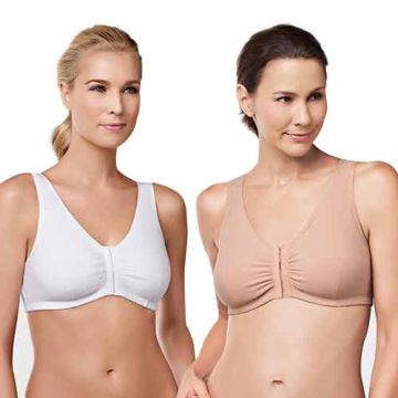 Frances Wire-Free Bra by Amoena - S (32/34), White