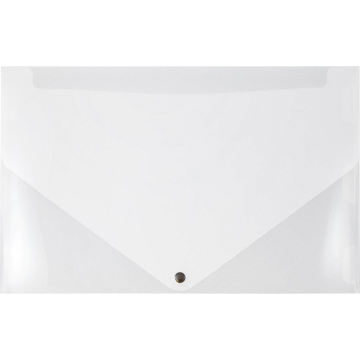 Large 11 x 17 x 3/4 Plastic Portfolios with Snap - Clear