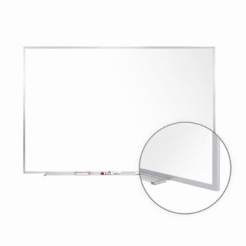 Ghent 48.5" x 72.5" Magnetic Porcelain Whiteboard with Aluminum Frame