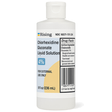 Chlorhexidine Gluconate 4% Antiseptic, Antimicrobial Hand Wash Liquid Solution 236 mL