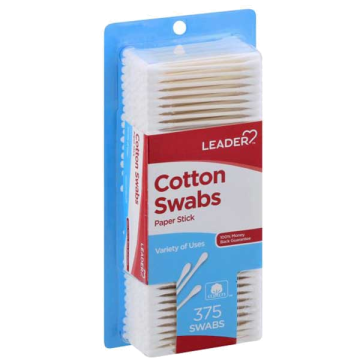 Cotton Swabs By Leader Brand, 375 Count
