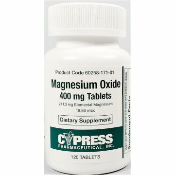 Magnesium Oxide 400 mg 120 Tablets by Cypress