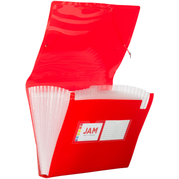 Letter Size 13 Pocket Expanding Files (9 x 13) - Red