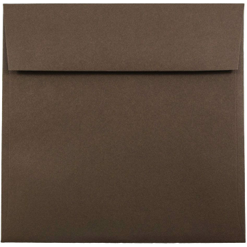 7 1/2 x 7 1/2 Square Envelopes - Chocolate Brown 32lb