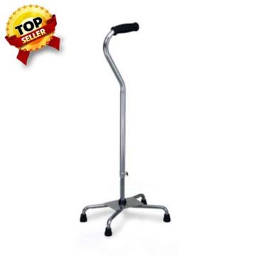 Adjustable Quad Cane Silver by Briggs Healthcare - Small Base.