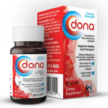 DONA Crystalline Glucosamine Sulfate Tablets 750mg 60 Count