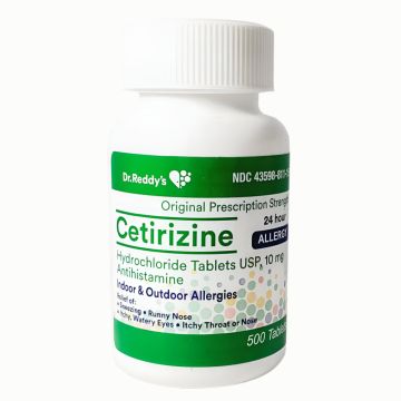 Cetirizine 10 mg, 500 Tablets by Dr. Reddys