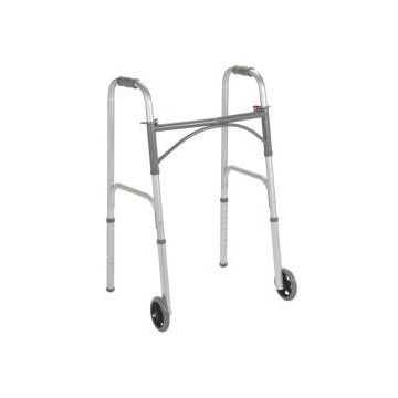 Drive Medical™ Dual Release Folding Walker with Wheels