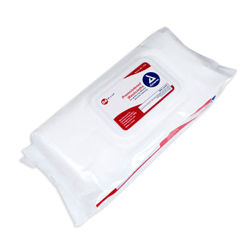 Dynarex Premoistened Adult Washcloths, 9" x 13" Soft Pack Refill - Package of 64