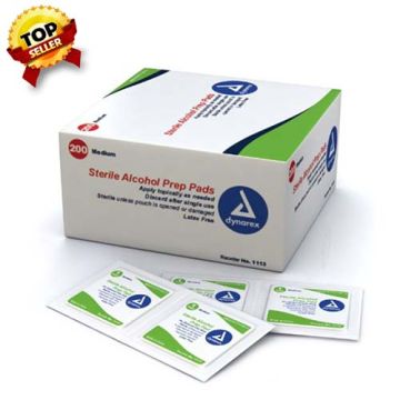 Dynarex Sterile Alcohol Prep Wipes - Box of 100