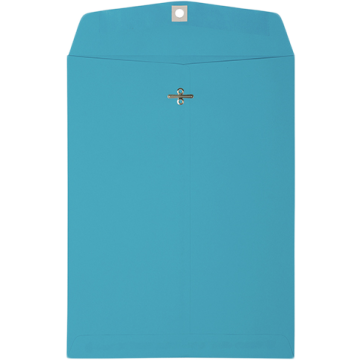 9 x 12 Open End Envelopes with Clasp - Pool Blue 24lb
