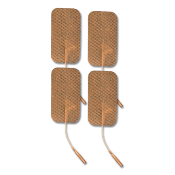 Rectangular Tan Cloth Electrodes 2" x 3.5" - Package of 4