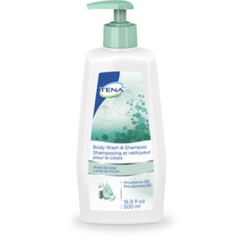 TENA Body Wash & Shampoo - 16.9 oz. Pump Bottle Scented
