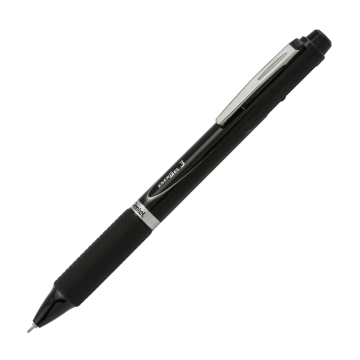 EnerGel 3 Multi-Function, 3-Ink Gel Pen, (0.5mm) Fine Line, Black/Red/Blue Ink - Black