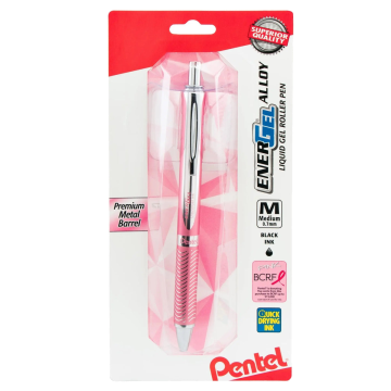 EnerGel® Alloy RT Gel Pen, Pink Barrel BCRF, 1-pk