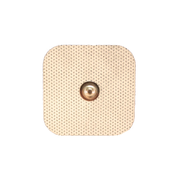 White Cloth Premium Snap Electrode, 2.0" x 2.0"