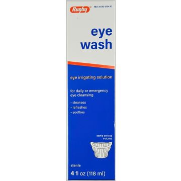 Eye Wash Irrigating Solution 4 fl oz each (1, 3 or 6 Pack) by Rugby - 3 Pack