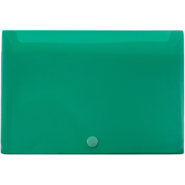 8 3/8 x 5 3/4 x 1 3/8 Plastic Snap Case Portfolios - Green