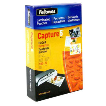Fellowes Premium 5mil Index Card Laminating Pouches 100pk - 52017