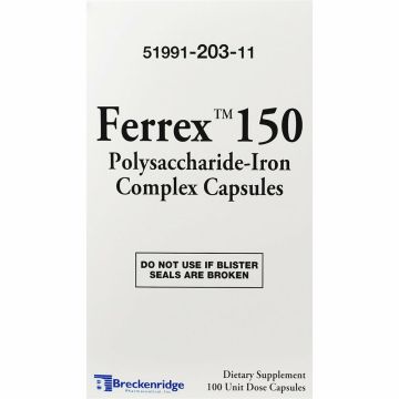 Ferrex 150 Iron Complex, 100 Capsules by Breckenridge