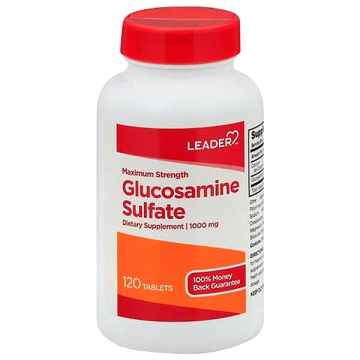 Glucosamine Sulfate 1000 mg Maximum Strength Tablets, 120 Count