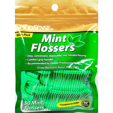 Mint Flossers 50 Count by GoodSense