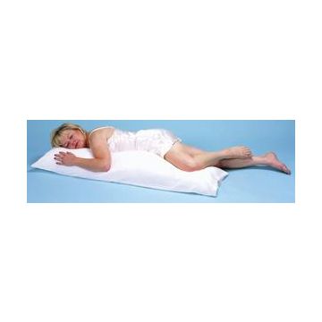 Body Pillow with Cover 52" x 16" White by Hermell Products