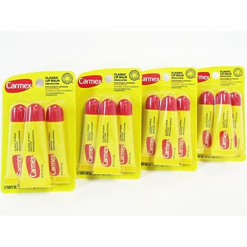 Carmex Medicated Classic Lip Balm 0.15 oz Each (12 Tubes)