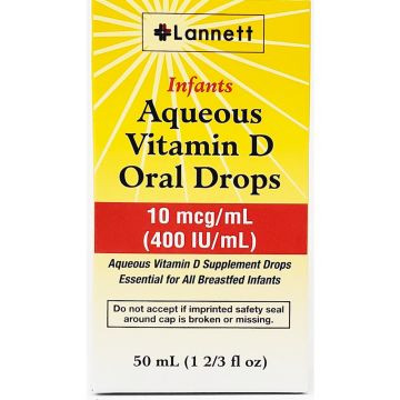 Infants Aqueous Vitamin D Oral Drops 10 mcg (400 IU) 50 mL by Lannett