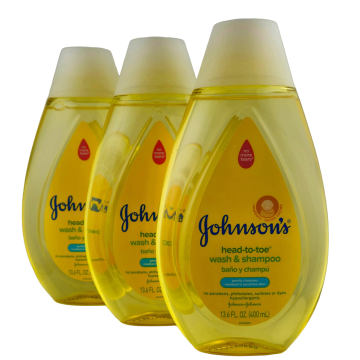 Johnsons baby wash and shampoo, 13.6 fl oz each (3 Pack)