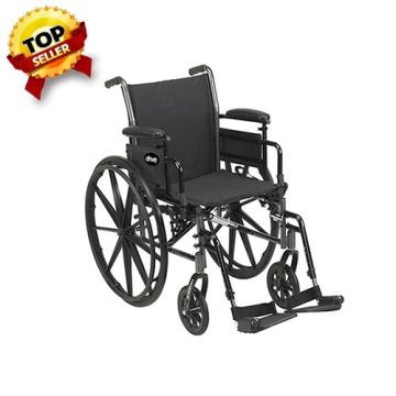 Wheelchair Flip Back Removable by Drive Medical - 16 inch Seat