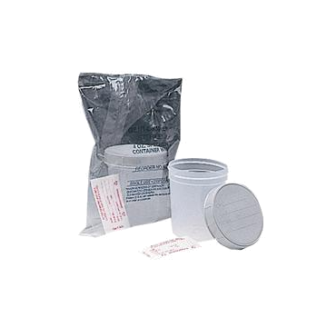 Gent-L-Kare Specimen Container with Gray Lid and Unaffixed Label 4 Oz by Medegen - Singles