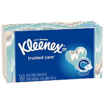 Kleenex Trusted Care Facial Tissues 2-Ply 160 Count