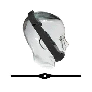Universal Neoprene Chinstrap, Black, One Size by Sunset Healthcare