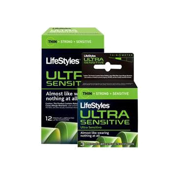 LifeStyles Ultra Sensitive Condom by Kinray-Cardinal Health - Package of 12