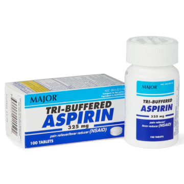 Tri-Buffered Aspirin 325 mg Tablets (NSAID) 100 Count