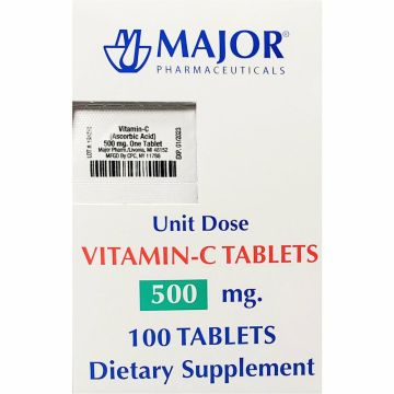 Vitamin C-500 mg Unit Dose, 100 Tablets by Major