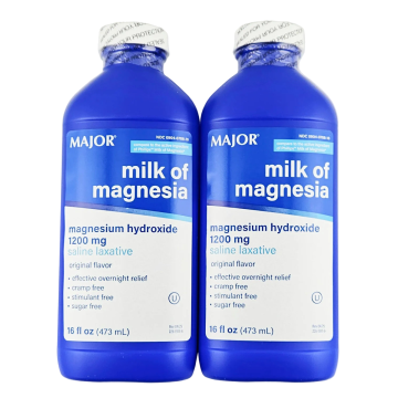 Milk of Magnesia 16 fl oz each (2 or 4 Pack) by Major - 2 Pack