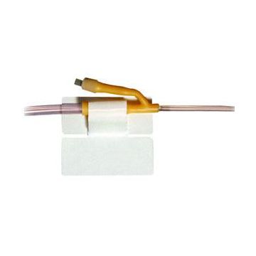Cath-Secure Multi-Purpose Tube Holder 2-1/2" L Tab, 3" x 1-3/4" W Base by M.C. Johnson - Box of 50